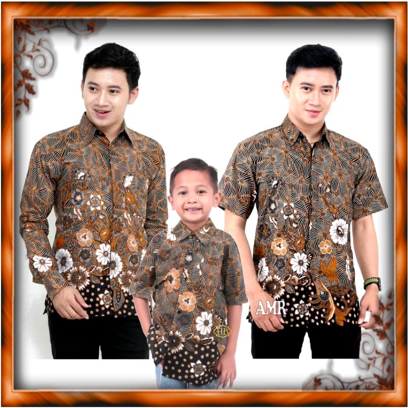 BAJU KAPEL AYAH ANAK,BAJU BATIK COUPLE ANAK AYAH BUNGA SEBAR,SERAGAM BATIK KELUARGA