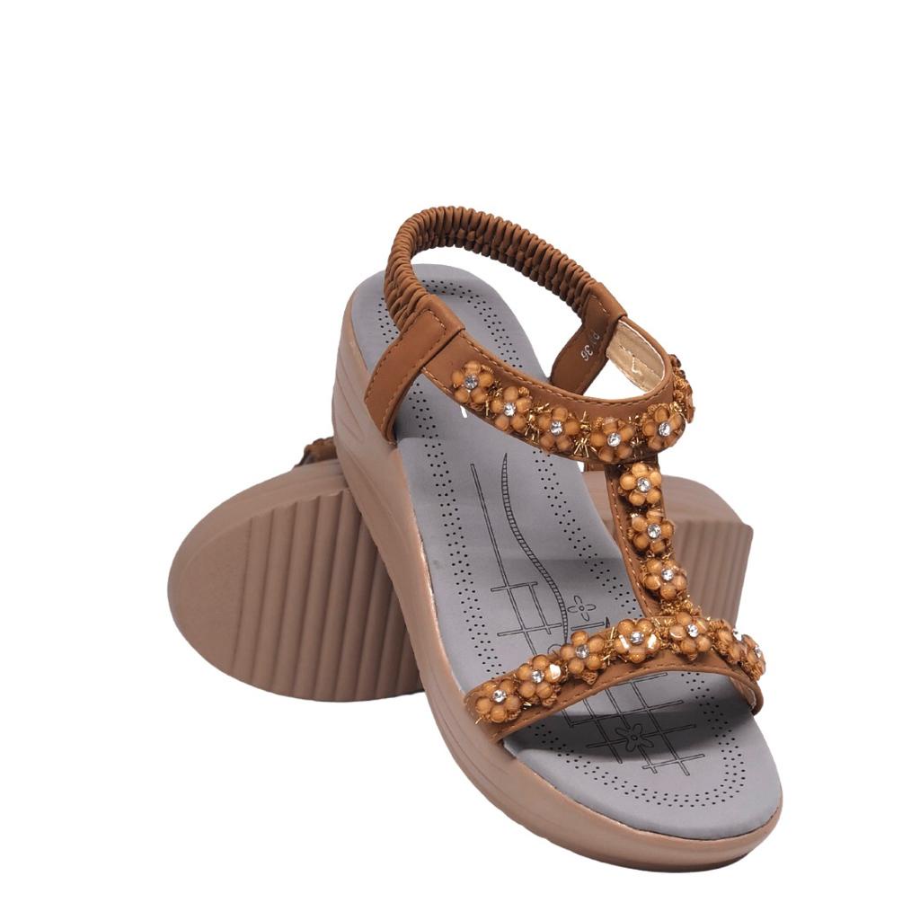 GSW Sandal Wedges Wanita Import Sendal Wanita Premium FREE Kotak ( P01-2 ) / ( P01 )