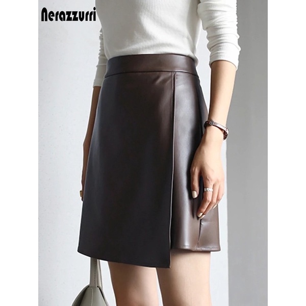 Rok mini wanita /mini skirt leather double layer mode by Rise's