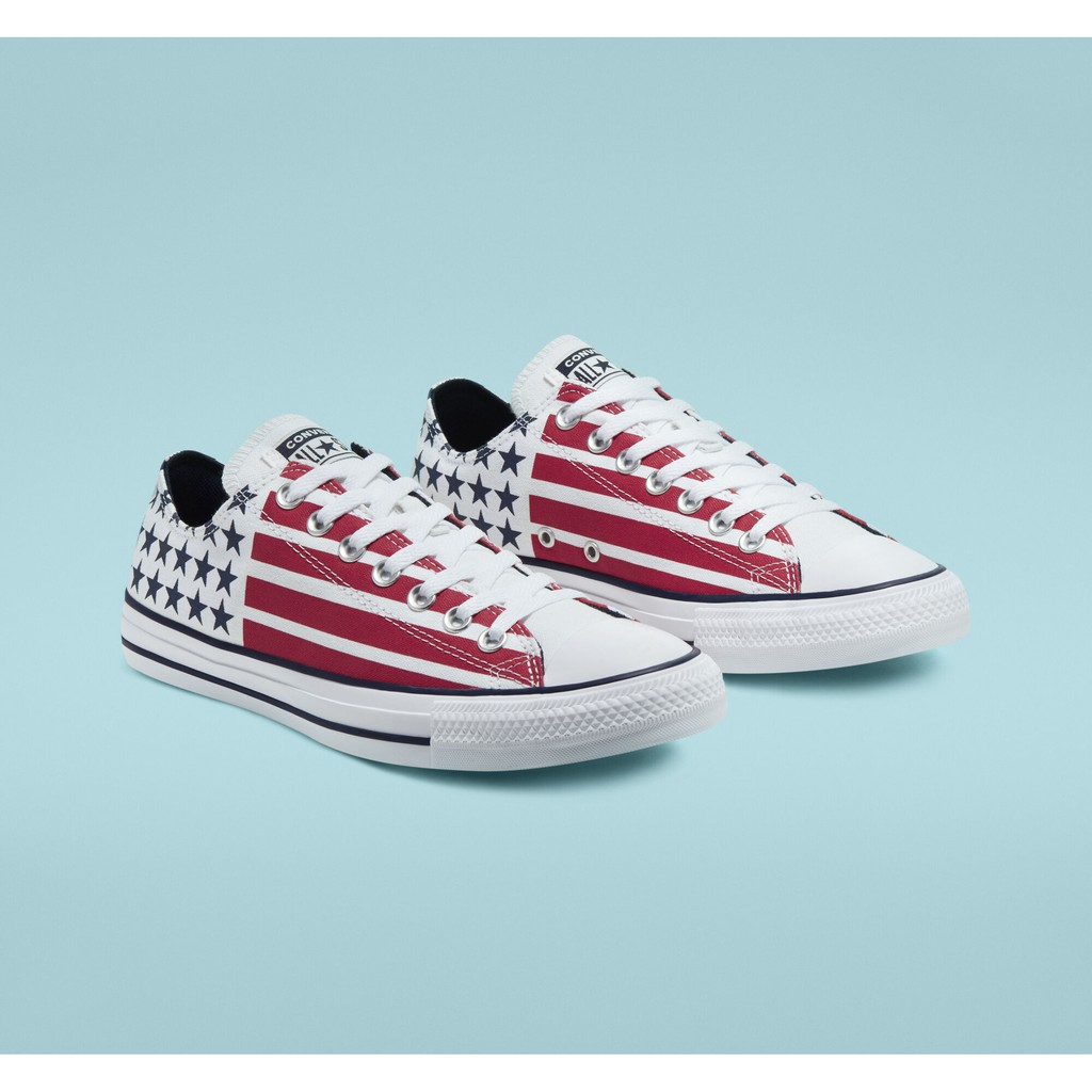 CONVERSE CHUCK TAYLOR ALL STAR Ox STARS & STRIPES WHITE UNIVERSITY RED
