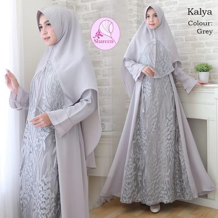 GAMIS SYARI I SYARI'I WANITA / GAMIS PESTA WANITA ABU MEWAH KALYA
