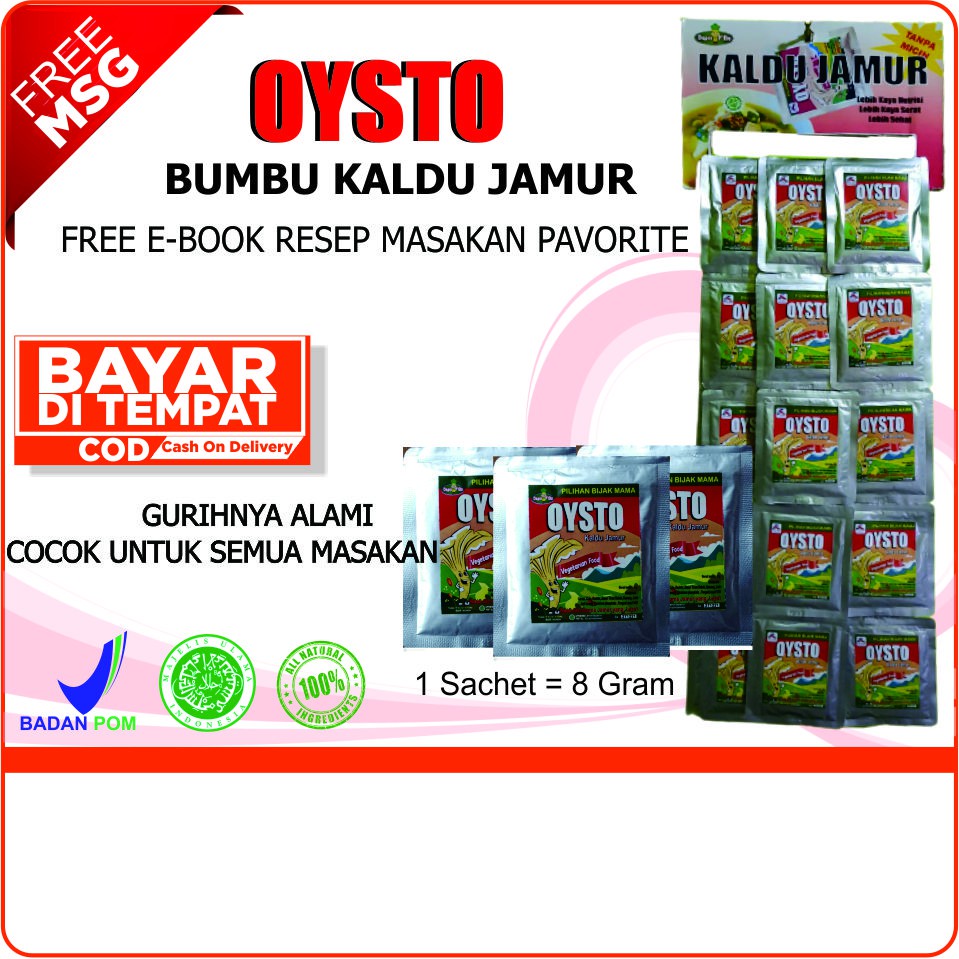 

OYSTO Bumbu Kaldu Jamur Alami Tanpa MSG