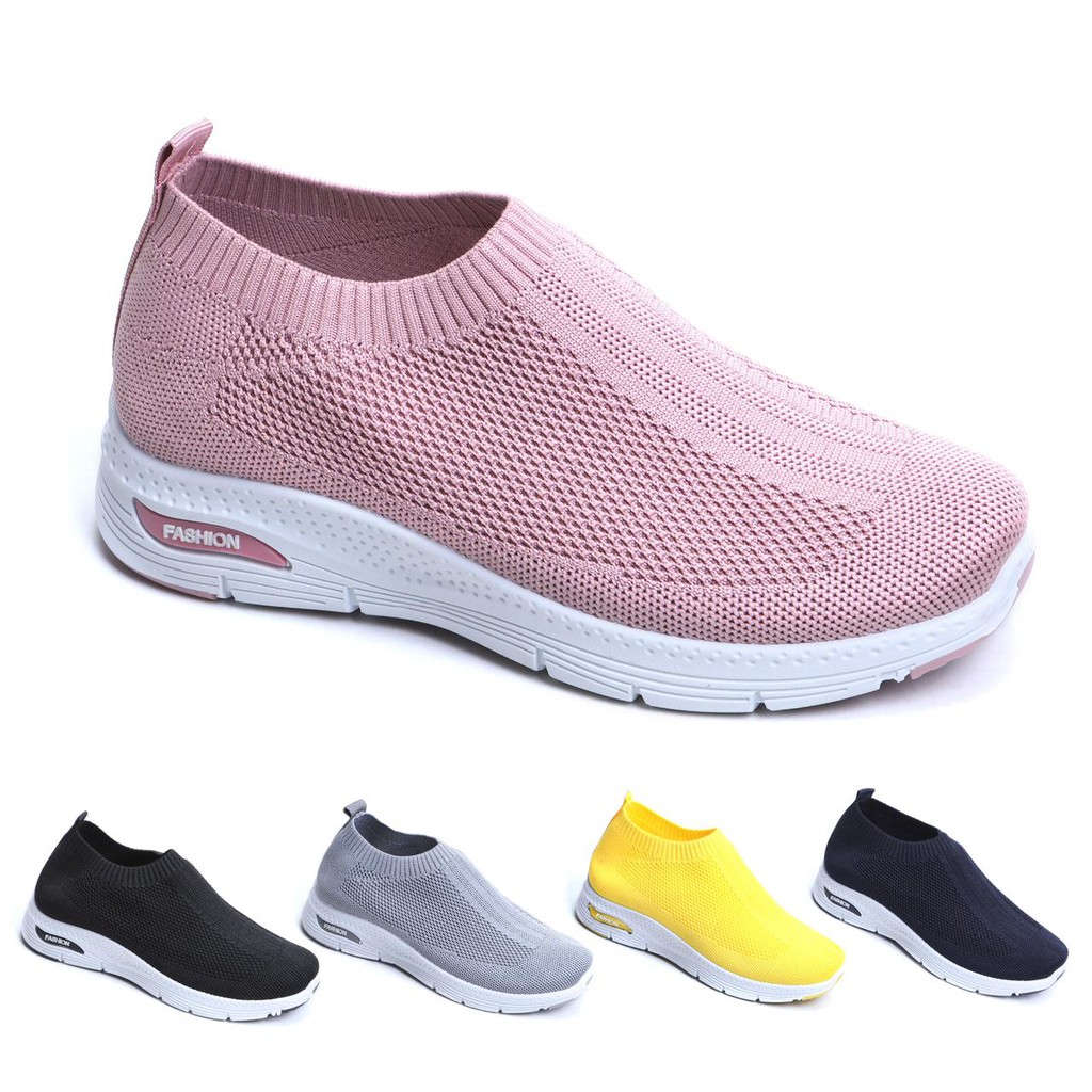 [GROSIR][COD] SEVEN_DAY SEPATU RAJUT WANITA OLAHRAGA TANPA TALI KANVAS SHOES FZ-F23