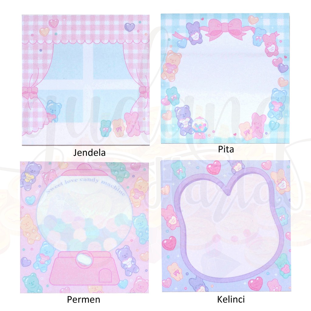 

Sticky Notes Pink Permen Lucu Unik Jendela Memo GH 301129