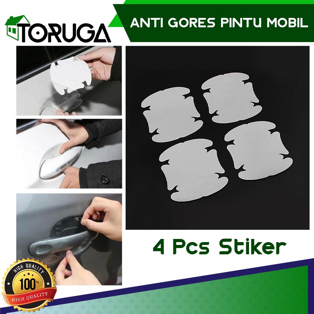 Sticker Anti Gores Pelindung Pintu mobil Handle Gagang ( 4 PCS )