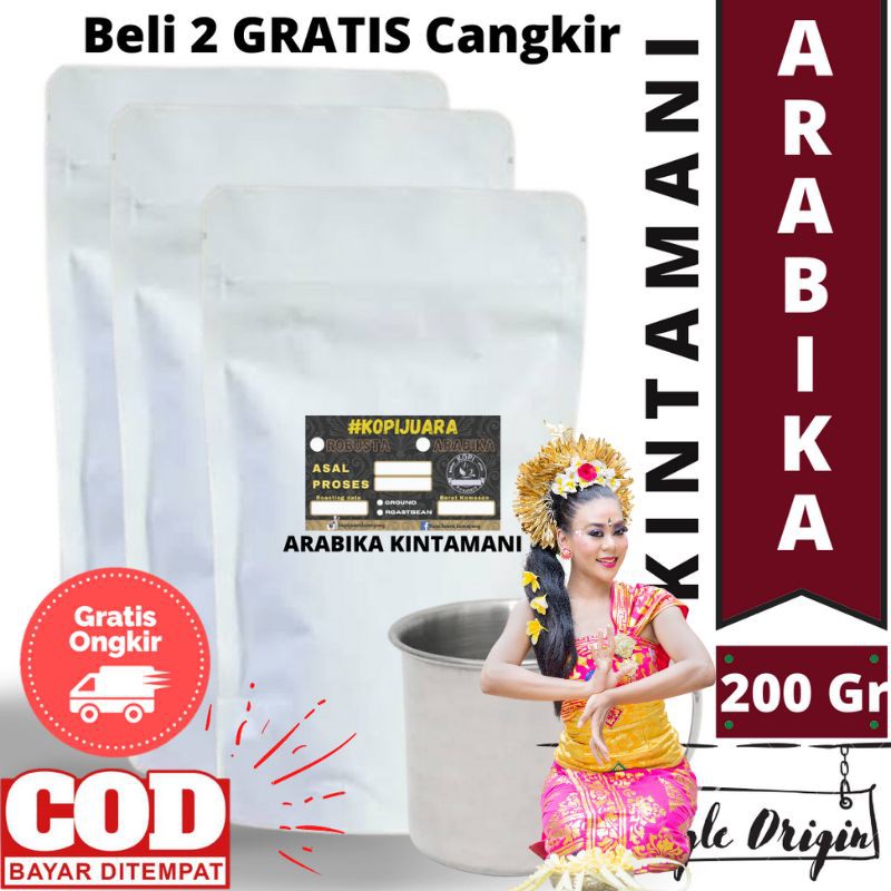 Kopi Arabika Bali Kintamani 200Gr Single Origin Produk Kopi Juara Lumajang