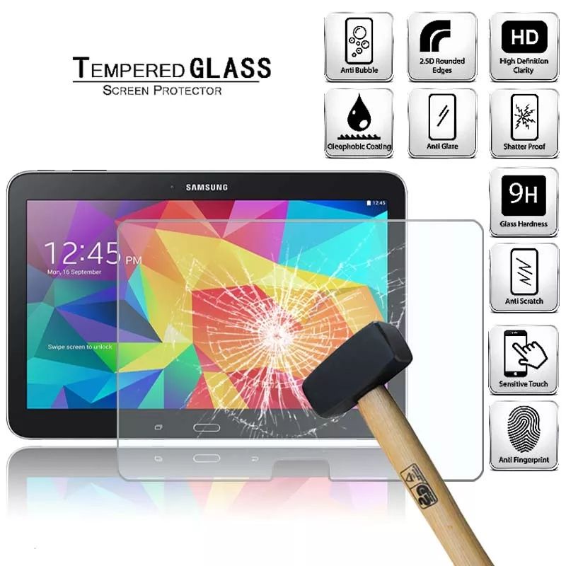 Tempered glass Samsung Galaxy Tab 4 10.1 T530 T531 T535 Antigores Screen Guard protector TG Bening High Quality Pelindung Layar kaca Tablet