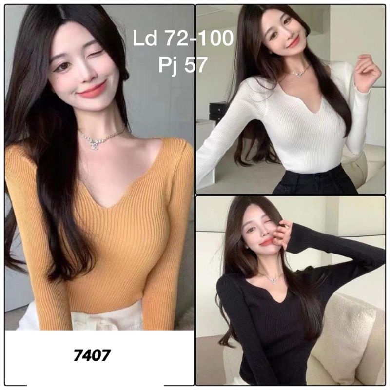 atasan rajut import 7407