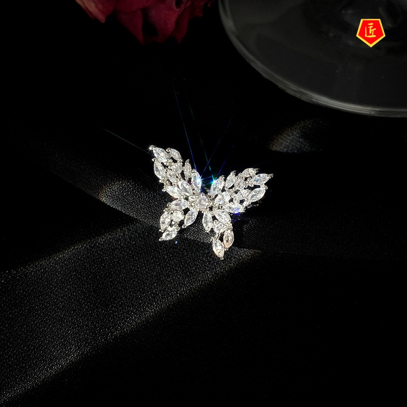 [Ready Stock]High-End Luxury Fairy Butterfly Open Ring Korean Fashion