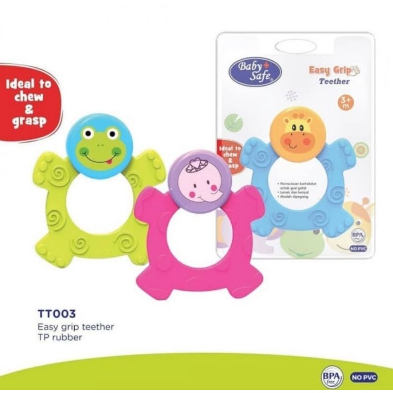 Baby Safe Easy Grip Teether (TT003) - Mainan Gigitan Bayi