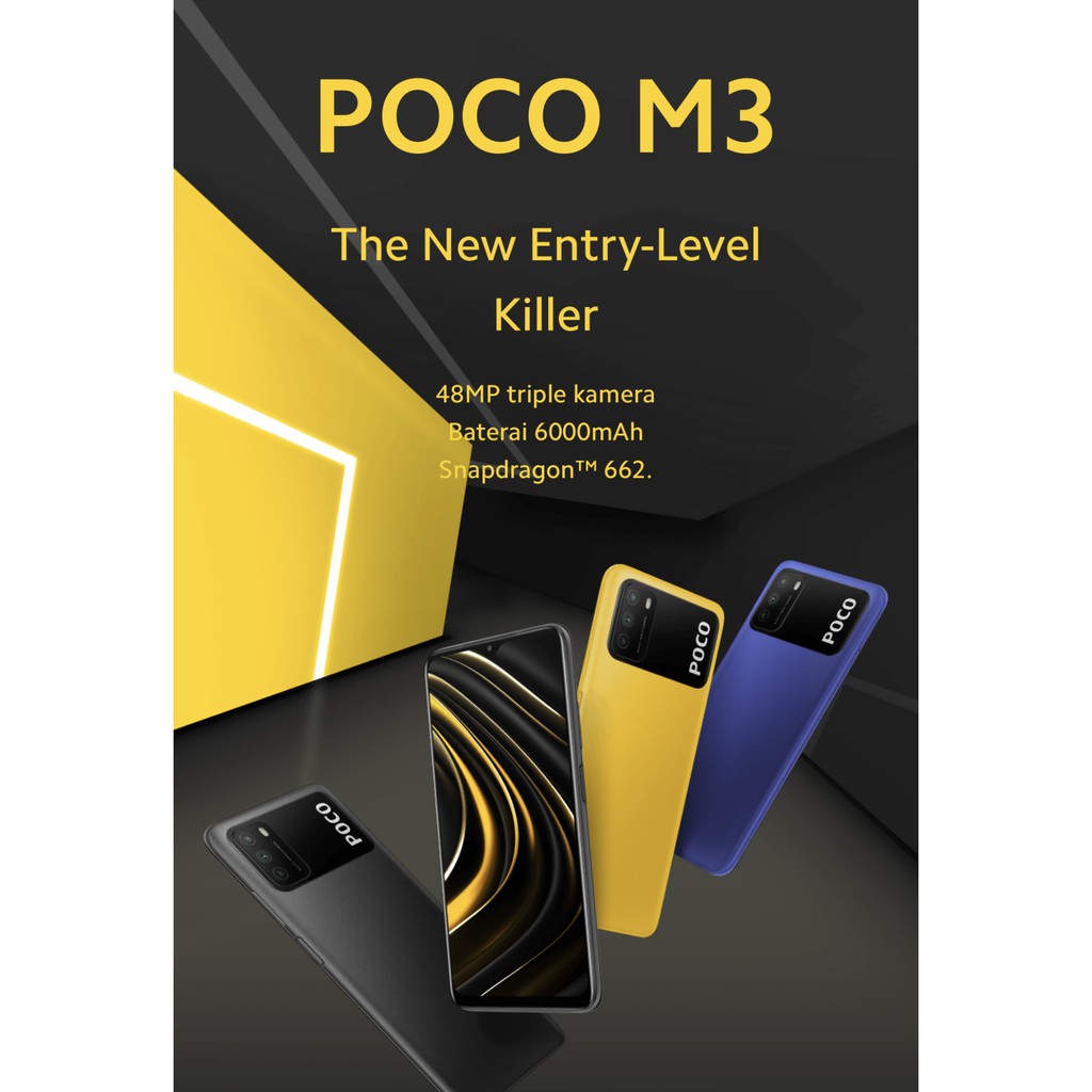 Xiaomi Poco M3 4/64GB - 6/128GB ( 64 + 128 ) - Garansi Resmi Tam-1