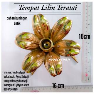 Tempat Lilin  Teratai Tempat lilin  Bunga  tempat lilin  antik 