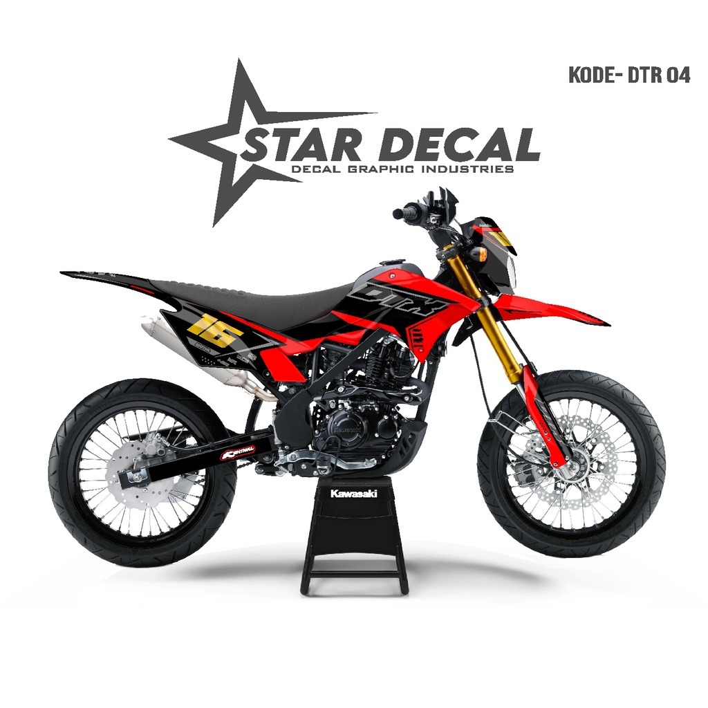 STAR DECAL | Decal DTRACKER full body | Merah Hitam