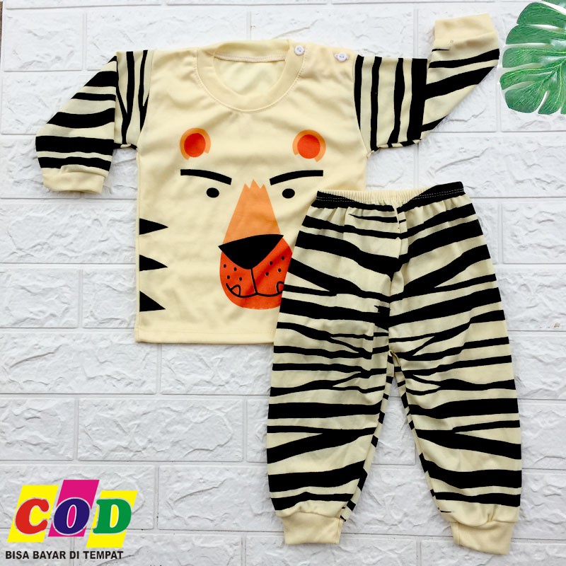 Setelan Piyama Bayi Baju Tidur Bayi Kaos Oblong Anak Usia 0-12 bulan Almeera Baby and Kids