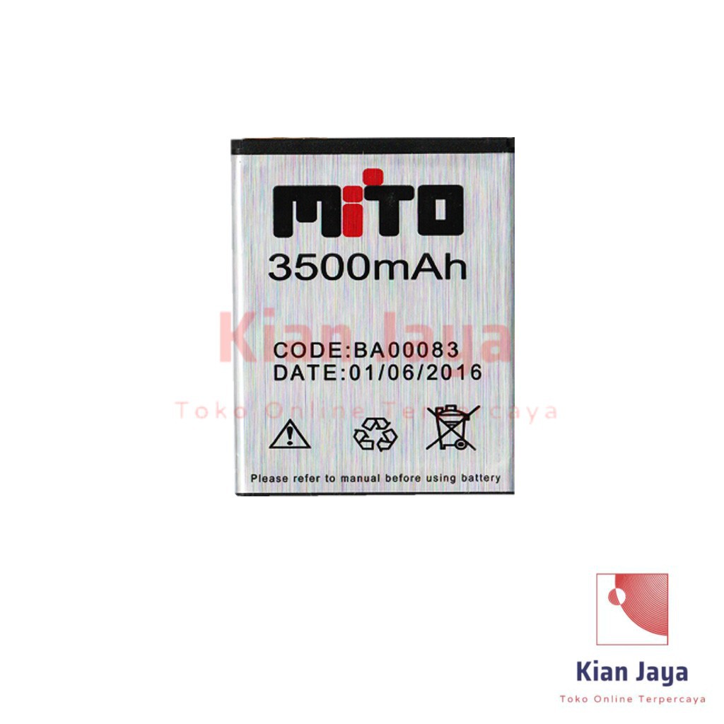 Baterai Mito BA-00083 A260 Original Double Power Batre Batrai Battery hP BA0083 BA00083 Ori