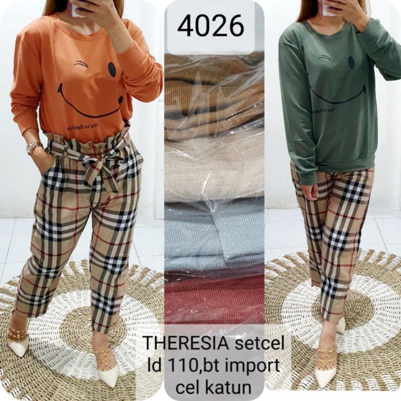 SETELAN CELANA THERESIA IMPORT MOTIF SMILE BY BENEVA [M29083]