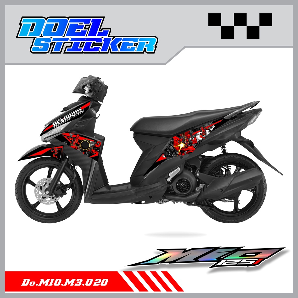 Sticker Striping Mio M3 , Mio Z , Mio 125 List Variasi Hologram pelangi,Crome Doel 020