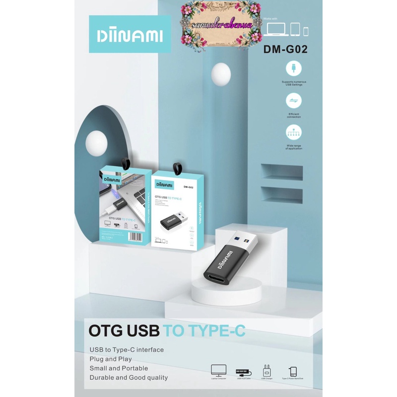 DM-G02 DIINAMI sambungan tipe c ke usb OTG USB Type C Female to USB A Male Adapter Converter Connector SB4196