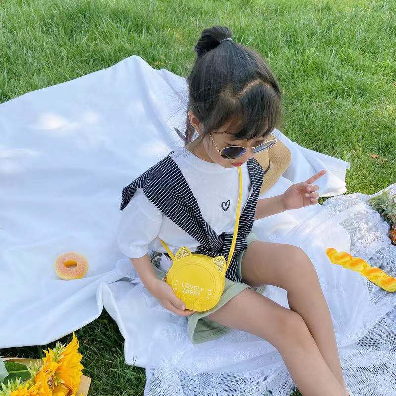 Rowling (Tas-203)Tas Mini  Karakter Motif Telinga Kucing Anak-Anak Import