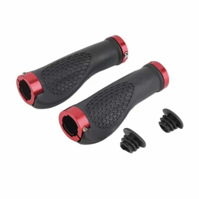 Hand grip stang sepeda double lock sepasang bicycle hand grip