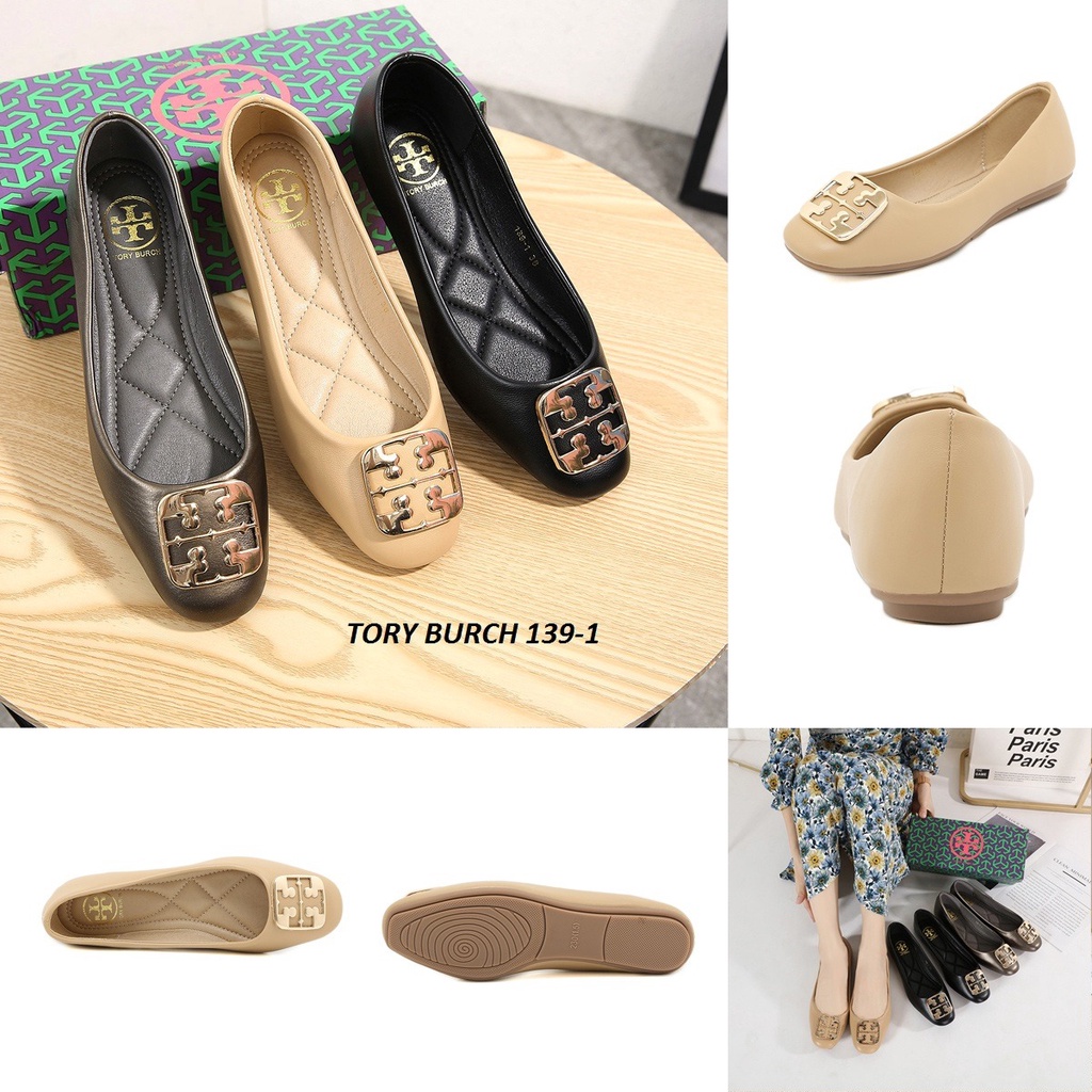 SEPATU WANITA FLAT SHOES BALLET KULIT 139-1