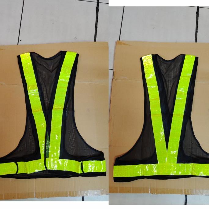 Rompi Safety Jaring Proyek Hitam Model V/ Rompi Jaring V Hitam