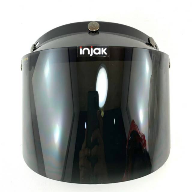 KACA HELM RETRO KACA FLAT JPN CARGLOS HELM CLASSIC  3 KANCING KACA BOGO BUBBLE INJAK DATAR