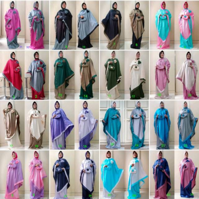 Mukenah Ponco bahan parasut tebal