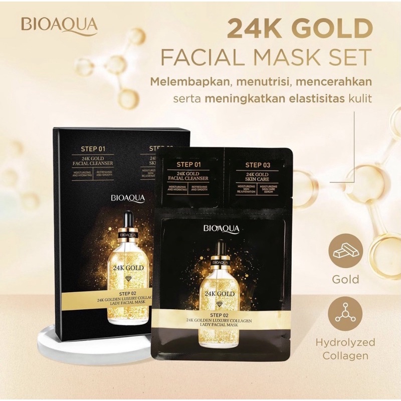 Bioaqua Facial Mask Set 24k