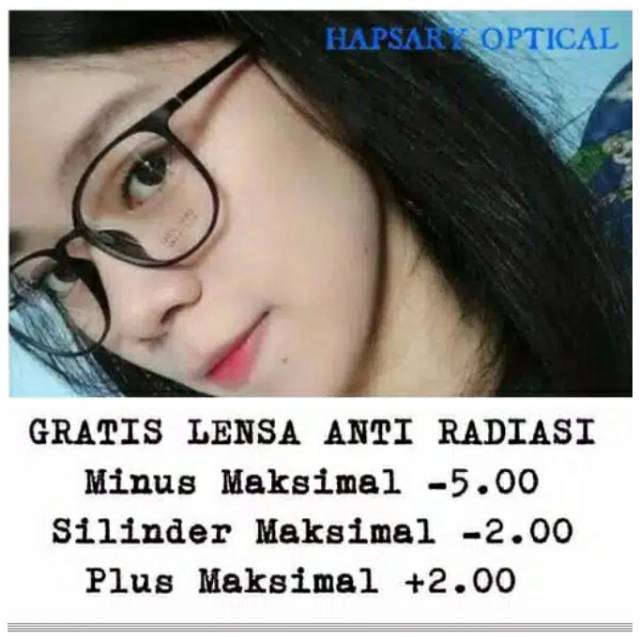 Frame Kacamata Trendy, Kaca mata Anti Radiasi, Kacamata Minus, Kaca mata Fashion Wanita, Frame Murah