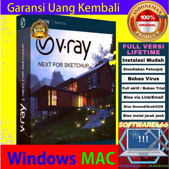 V-Ray Next 4.1 Untuk Sketchup 2016-2020 Full Version 64 Bit