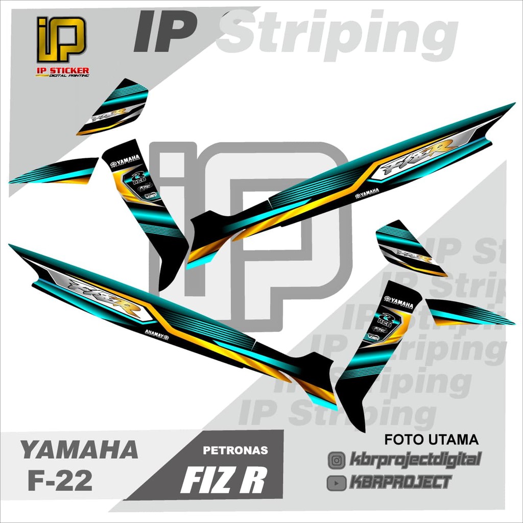 (COD) striping yamaha fizr fiz r f1 zr 2001 2002 list body standar variasi Racing F-22