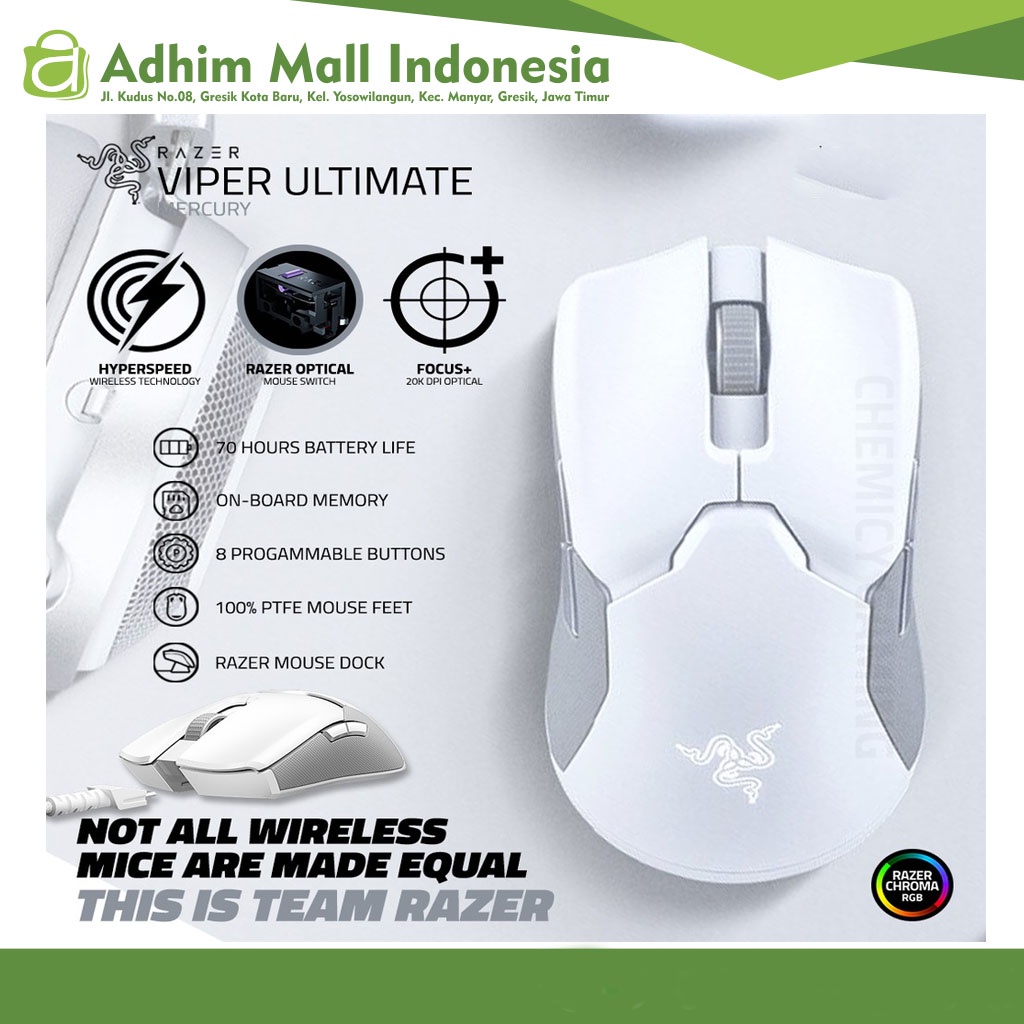 RAZER MOUSE VIPER MERCURY