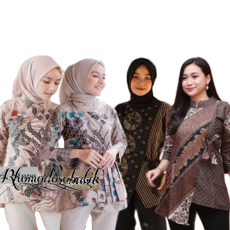 BAJU BATIK WANITA MODERN MONALISA GENES M,L,XL asli PEKALONGAN