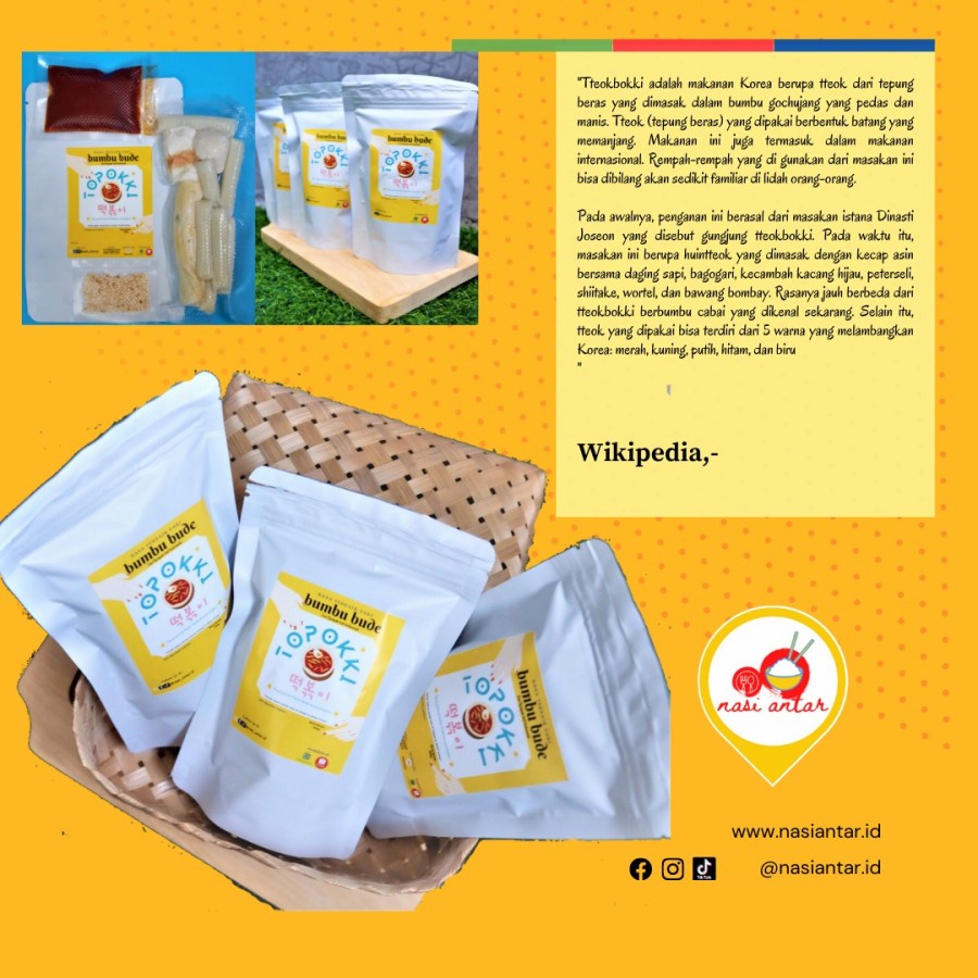 

Toppoki tteokbokki, kue beras korea 300-350gr