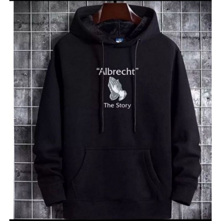Sweater Hodie Pria Albrecht Jaket Sweater Dewasa Remaja Original Distro Ukuran M-Xxl Warna Hitam Cre