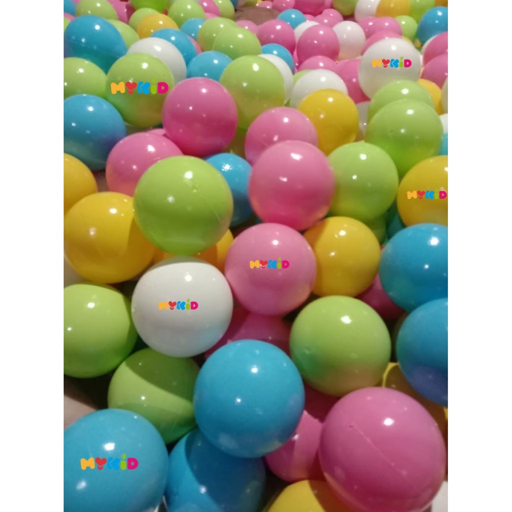 mandi bola warna PASTEL isi 50 pcs SNI - mandi bola warna - mandi bola pastel - bola isi 50