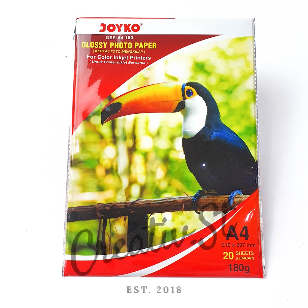 

JOYKO Kertas Photo Glossy Paper A4 180 Gsm