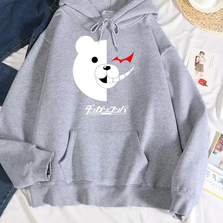 ❉ Hoodie Wanita Tebal Ori Oversize Lucu Gambar Beruang Putih Sweater Cewek Kekinian 2021 Hodie Wanit