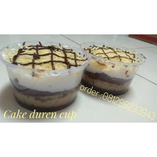 

Brownies durian cup/ Cake cup durian