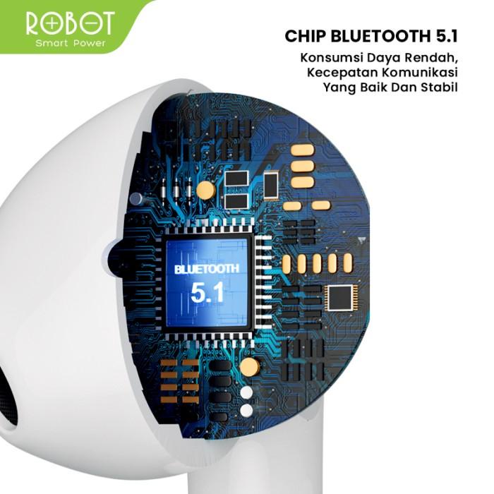 Robot Wireless Earphone Airbuds T50 Original TWS Bluetooth