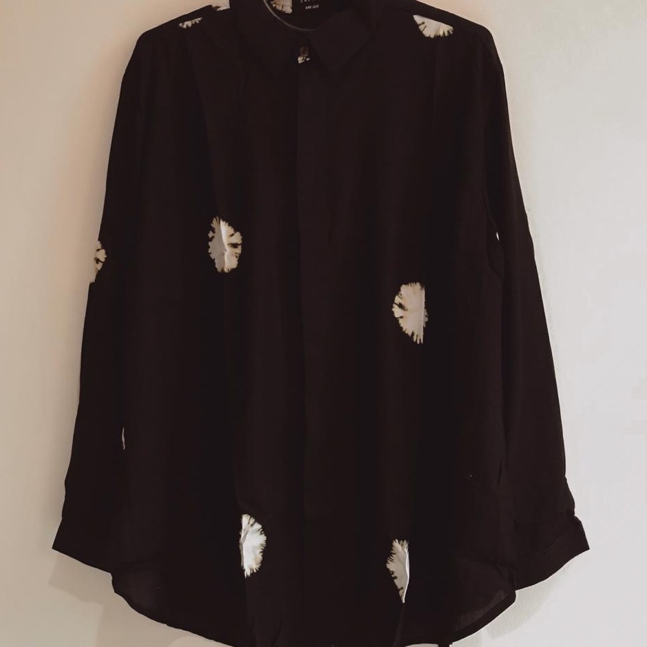 Oversized Shirt "Shibori Black"