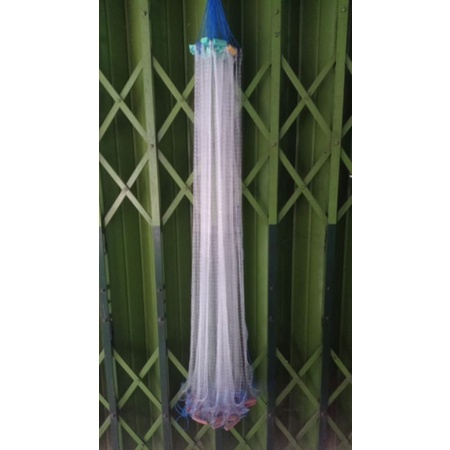JARING IKAN SIAP PAKAI UKURAN LUBANG JARI KELINGKING PANJANG 10 METER TINGGI 1 METER