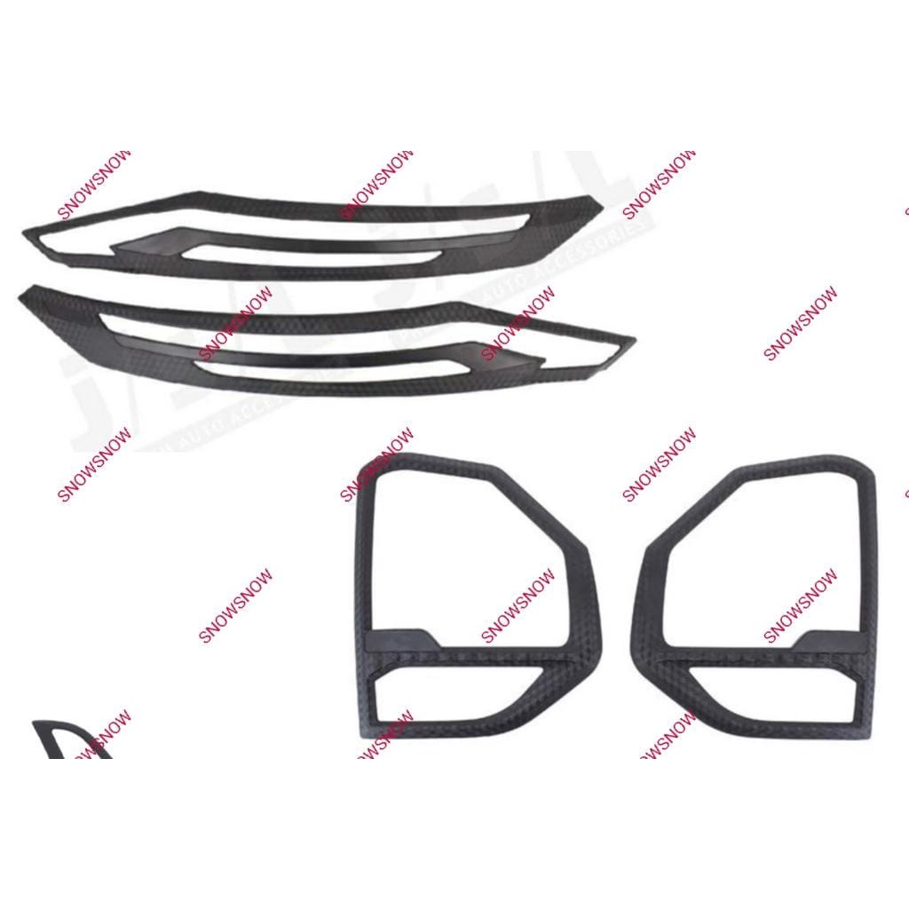 Paket Garnish Depan Led Position Livina 2019 2022 Up Hitam Chrome Carbon