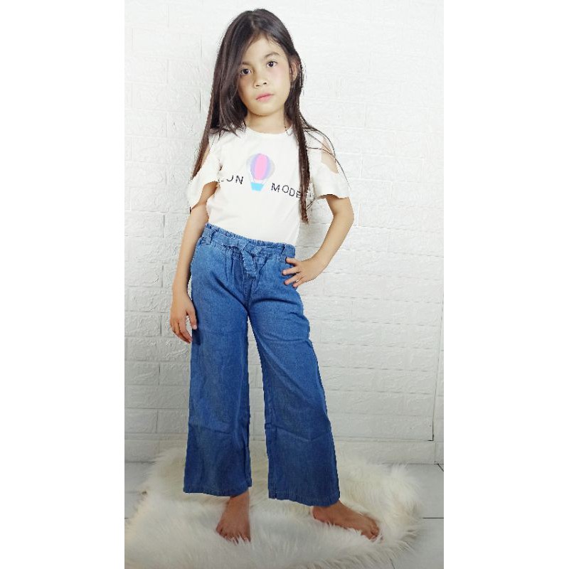 Kulot Anak / Celana Kulot Anak / Kulot Anak Perempuan / Kulot Jeans Anak By laurakids 6-9 Tahun