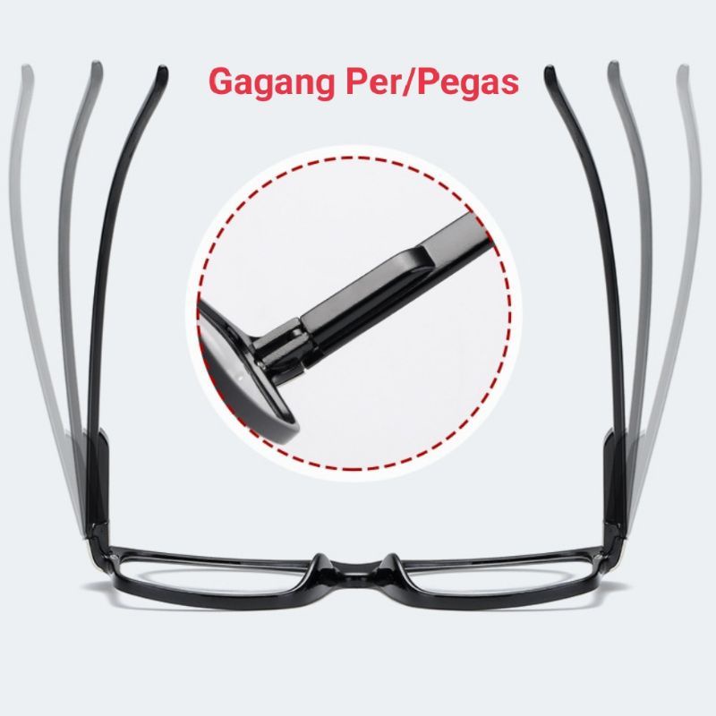 Kacamata Baca Kaca Gantung / kacamata plus Frame Metal Elegant FN600T