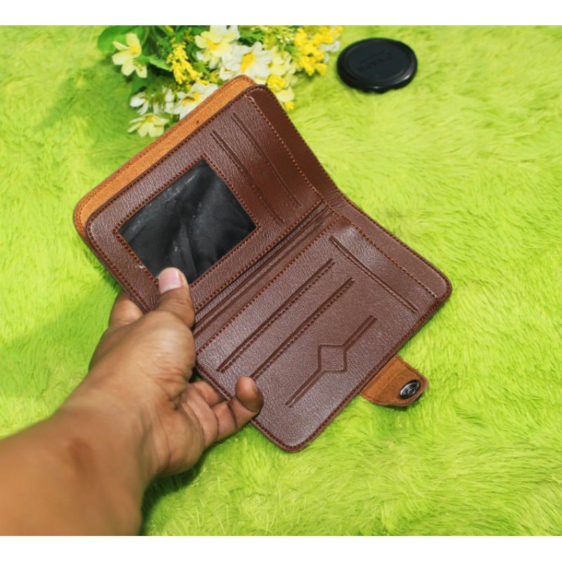 dompet pria 3/4 semi kulit terkeren