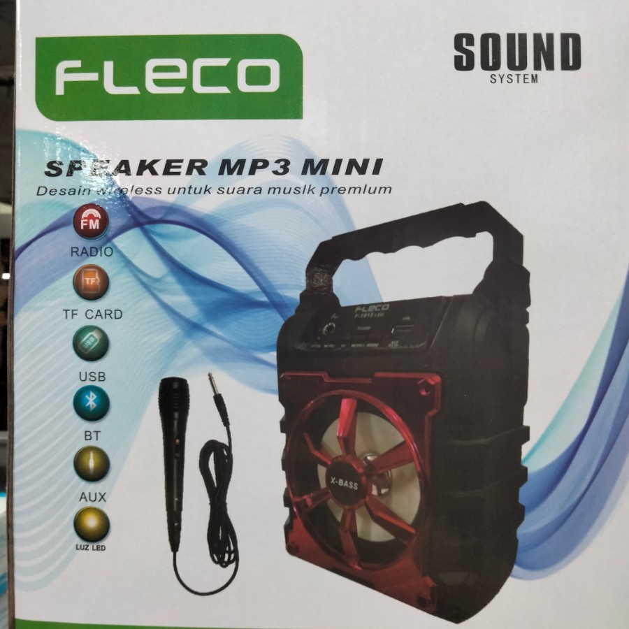 Speaker Fleco Bluetooth F-1915 Terbaru + Mic