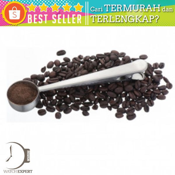 HOOMIN Sendok Takar Es Krim Gula Kopi dengan Penjepit - G119866 - Silver