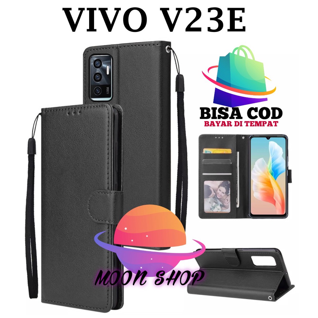 VIVO V23E FLIP LEATHER CASE PREMIUM-FLIP WALLET CASE KULIT UNTUK VIVO V23E - CASING DOMPET-FLIP COVE